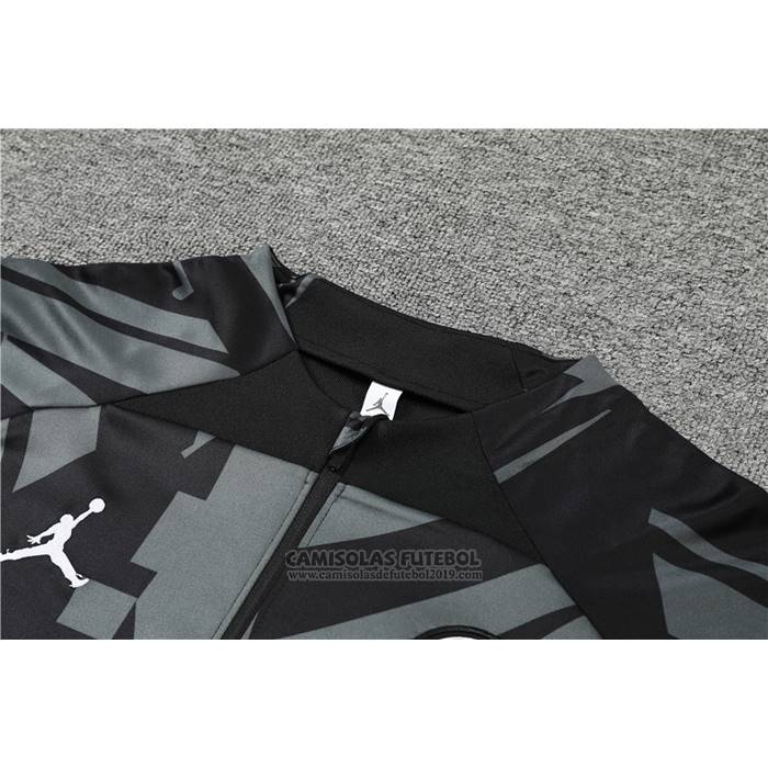 Sueter de Treinamento Paris Saint-Germain Jordan 2022-2023 Preto Y Cinza